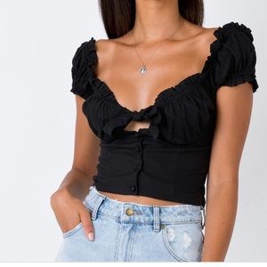 Princes Polly Black Elouise Crop top size 0